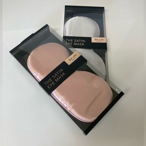 NWT! 2 Pack of Satin Eye Sleep Masks by Kitsch in Pink and Silver